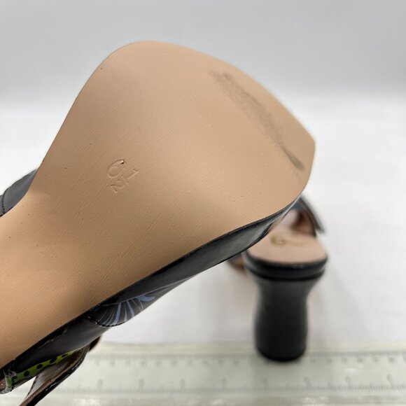 FYS Black Butterfly Platform Square Toe Block High Heel Mary Jane Slingback Pump - Picture 6 of 8